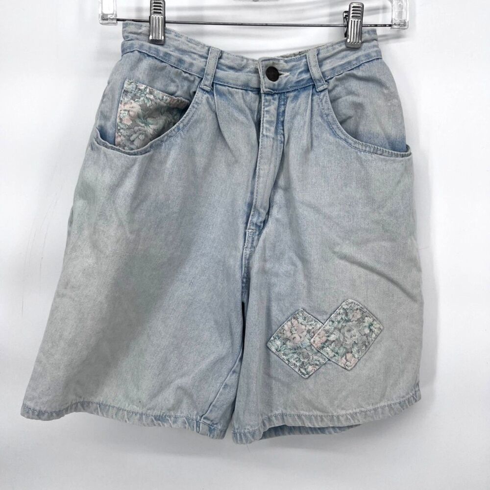 Breaker Jeans Retro‎ Y2K Floral Patchwork Cotton Shorts Bermuda JRS Size 9